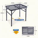 Nice C Table for Grill, Outdoor Table, Camping Table, Outdoor Cooking Table, Picnic Tables, Card Table Adjustable Height, Mesh Bag, Carry Handle (47.3” x 23.7“ x 14.7”/24.2“ Black) by GreenHaven Gardens
