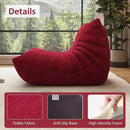 Bean Bag Chair, Oversized Bean Bag Chair for Living Room, Fireside Chair for Adults with Memory Foam Filled, Big Accent Sofa Lounge Floor Sofa for Gaming, Reading, No Assembly Required. (Burgundy)
