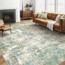 5x7 Area Rugs Living Room: Washable Large Abstract Soft Green Rug Stain Resistant Indoor Floor Non-Slip Accent Carpet for Men Modern Home Enthusiasts Aged 25-45 - Bedroom Office Playroom by TinyTreasures Baby Boutique