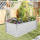 Giantex 6x3x2ft Raised Garden Bed, Large Metal Elevated Rectangular Planter Bed, 271 Gallon Capacity, Outdoor Planting Garden Box for Vegetable Flower Herb Grow (Silver) by GreenHaven Gardens