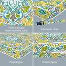 LVTXIII Patio Chair Cushions 19"x19"x3", Water-Repellent Outdoor Seat Cushions for Patio Furniture, Square Chair Pads with Ties for Home Garden Decoration, Set of 2, Damask Green by GreenHaven Gardens
