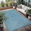 Washable Indoor Outdoor Rug Weather Resistant Carpet Modern Solid for Porch Deck Balcony Backyard Patio Rug 6x9 Aqua Blue by CozyNest Decor