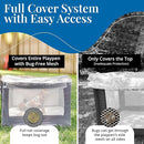 Pack n Play Cover with Zippers – Adaptable Premium Quality Mosquito Net for Stroller, Jogging Stroller, Playpen, Bassinet, Travel Crib – Portable Mosquito Net for Baby, Drawstring Base for Snug Fit by TinyTreasures Baby Boutique