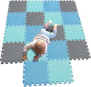 MQIAOHAM® 18 Pieces Puzzle Play Mats, Soft Baby Play Mat, Kids Interlocking Foam Floor Tiles, Toddlers Carpet Playmats G301018-107108112 by TinyTreasures Baby Boutique