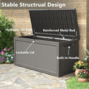 260 Gallon Resin Deck Box, Large Indoor and Outdoor Storage Box, Weatherproof and UV Resistant Outdoor Storage Box with Built-in Steel Beams for Patio Cushions, Pool Supplies by CozyNest Decor