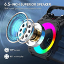 Karaoke Machine, Portable Bluetooth Speaker with 2 Wireless Microphones for Adults & Kids with Lights, Karaoke Microphone with PA System Supports USB/TF/REC/FM/AUX for Home Party Home System Packages by TinyTreasures Baby Boutique