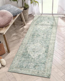 LIVEBOX Washable 2x6 Runner Rug for Bathroom, Non Slip Kitchen Mats for Floor Entryway, Boho Indoor Front Door Mat Low-Pile Runners for Hallways, Farmhouse Rugs for Laundry, Sage Green by TinyTreasures Baby Boutique