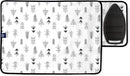 Encasa Homes Ironing Mat/Pad (Small 28"x20") with 3mm Padding & Silicone Iron Rest for Steam Pressing on Tabletop or Bed - Heat Resistant, Portable, Quilting & Travel Blanket - Black Arrow by CozyNest Decor