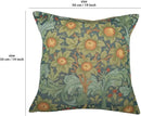 Charlotte Home Furnishings Decorative Tapestry Pillow Cover 19x19 in, Blue Arabesques Couch Throw Pillow Cover, French Country Square Cushion Cases for Bed Room Home Decor, Soft Cotton Jacquard Woven by CozyNest Decor