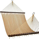 Lazy Daze Hammocks 10.5 FT Double 2 Person Caribbean Rope Hammock, Hand Woven Polyester Hammock with Spreader Bars, for Outside Outdoor Backyard Patio Poolside,450 LBS Capacity, Tan by GreenHaven Gardens