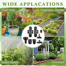 36 Pcs 1/2" to 1/4" Drip Irrigation Fittings Kit Barbed Tee Connector 2 4 6 Way Locked Tee Easy Connector Tubing End Plug Misting Nozzle Irrigation Hose Adapter for Lawn Plant System by GreenHaven Gardens