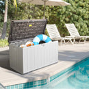 120 Gallon Pro Outdoor Storage Box, Waterproof & UV Resistant Resin Deck Box for Patio, Pool, and Garden, Lockable Bin for Cushions and Accessories, (Black) by GreenHaven Gardens