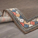 Beverly Rug Outdoor Rug 5x7 Modern Bordered Area Rugs for Indoor and Outdoor Patio Easy to Clean Non Shedding Living Room Porch Garden Washable Outside Carpet (5 x 7 Brown) by CozyNest Decor
