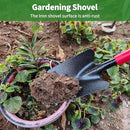 Set of 7 Gardening Tool Set, Rust-Resistant Handy Tools for Gardening, Ideal Gardening Gift Set, Including Trowel, Weeder, Hoes, and Rakes (Red) by GreenHaven Gardens