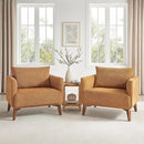 Oversized Accent Chair Modern Boucle Armchair for Living Room Sets of 2 - 37" Wide & Cozy Reading Accent Chair with Solid Wood Legs, Curry Upholstered Lounge Chair for Bedroom & Office (Easy Assembly) by CozyNest Decor