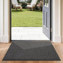 COSY HOMEER-Door-Mat 24"x36" Non Slip Absorbent Entryway Rugs Dirt Trapper Doormats Washable Entrance Mats Low Pile Welcome Floor Mat for Front Back Door and Entry Mats,Dark Grey by CozyNest Decor