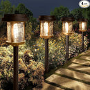 XMCOSY+ Solar Pathway Lights, Dual-Tone Solar Lights Outdoor Waterproof IP65, 20 LM LED Bright Glass Outside Light for Garden Path Yard Walkway Driveway (‎Black & Brown) by GreenHaven Gardens