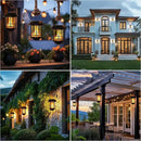 Otdair Solar Wall Lantern Outdoor, Flickering Flames Solar Sconce Lights Outdoor, Hanging Lamps Wall Mount for Front Porch, Patio and Yard, 2 Pack by CozyNest Decor