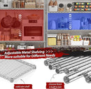 REIBII 69.8" W Storage Shelves 1510LBS Wire Shelving Unit 5 Tier Metal Shelving for Storage Rack Shelves Adjustable Heavy Duty Garage Shelf Pantry Shelves Kitchen Shelving,69.8"Wx15.8"Dx72.4"H,Chrome by CozyNest Decor