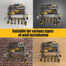 Power Tool Organizer With Charging Station, Heavy Duty Steel 4 Slots, Tool Battery Holder with 4 Outlet Power Strip, Easy To Install Garage Storage Rack for Workshop/Shed Gift For Men by GreenHaven Gardens