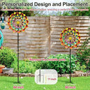Garden Wind Spinners Outdoor Large Metal, 84'' Yard Art Wind Sculptures & Spinners, Windmills Gifts for Mother's Day Birthday Lawn Patio Decor(Rainbow) by CozyNest Decor