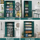 71" Storage Cabinet, Metal Pantry Cabinet, Kitchen Pantry Storage Cabinets with Doors and 4 Shelves, Cabinets for Laundry Room, Living Room, Dinning Room, Assembly Required, Green by CozyNest Decor