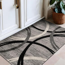 Rugshop Modern Wavy Circles Design Area Rug 2'7" x 4' Gray by TinyTreasures Baby Boutique