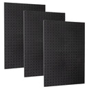WallPeg Pegboard Kit - 3 ea. 24"x16" Black Peg Boards Panels - Made in USA by GreenHaven Gardens