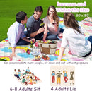 Extra Large Picnic Blanket Waterproof,80"x 80"Foldable Machine Washable Beach Blanket,Outdoor Blanket for 6-8 Adults,Picnic Mat Suitable for Indoor Crawling,Park Beach,Camping,Hiking,Travel (Rainbow) by TinyTreasures Baby Boutique