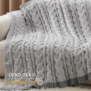 Bedsure Cable Knit Twin Blanket for Couch Bed - Breathable Chenille Chunky Knit Twin Blanket for Decorative Gift, GentleSoft Cozy and Warm for Winter and All Seasons, Grey, 60x80 Inches by CozyNest Decor