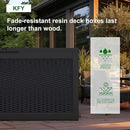 DRATO 260 Gallon Deck Box, Outdoor Large Waterproof Resin Storage Box with Lockable Lid for Patio Cushions, Gardening Tools, Sports Equipment, Black by CozyNest Decor