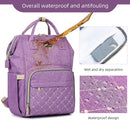 Diaper Bag Backpack, Diaper Bags for Baby Girls Boys, Baby Bags for Moms Dads, Nappy Changing Bag with Insulated Pockets,Multi-functional Waterproof Backpack with Stroller straps-Purple by TinyTreasures Baby Boutique