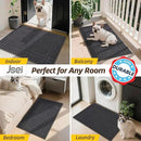 JSEI Entryway Rugs Doormat 20"x32", Non-Slip Dirt Trapper Door Mats Indoor, Washable Absorbent and Stain Resist Welcome Floor Mat for Front Door, Dog Door Mat, Muddy Wet Shoes & Paws, Dark Grey by CozyNest Decor
