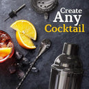 Highball & Chaser 13-Piece Cobbler Cocktail Shaker Set: Black Polished Stainless Steel Bartender Kit for Home Bar Set | Laser Engraved Tools Plus E-Book with 30 Recipes by CozyNest Decor