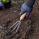 Japanese Garden Tool Set 3 Pcs, Heavy Duty Japanese Stainless Steel, Made in Japan (Large Trowel, Transplant Trowel, Hand Cultivator), Wood Handle by GreenHaven Gardens