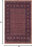 Keen Home Design 2x3 Rug - Machine Washable Entry Rug with Non-Slip Backing, Ideal for Enteryway, Kitchen, Bathroom, Laundry Room - Vintage, Easy Clean, Durable, Low Pile Rug - (2' x 3') by CozyNest Decor