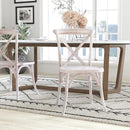 EMMA + OLIVER 2-Pack Lime Wash X-Back Chair by CozyNest Decor