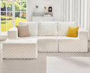 Hobestluk Modular Sectional Sofa Memory Foam Couch Oversized Sectional Sofa 3-Seater with Chaise Cloud Couch with Removable Cover L Shape Sofa for Living Room (Plush White, 3-Seater with Chaise) by CozyNest Decor