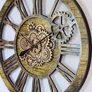 The Gears Clock 36'' Inch Real Moving Gear Wall Clock Vintage Industrial Oversized Rustic Farmhouse (Gold Antique) by CozyNest Decor