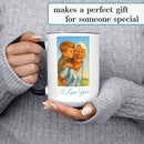 Personalized Coffee Mug, Custom Photo Caricature Gift, Funny Customized Coffee Gift for Men & Women, Custom Mugs with Pictures, Black 15oz Father's Day Mug by TinyTreasures Baby Boutique