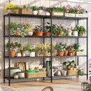 REIBII 61.7''W Storage Shelves Load 1220LBS Wire Shelving Unit 4 Tier Metal Shelving for Storage Rack Shelves Heavy Duty Garage Shelf Pantry Shelves Kitchen Shelving, 61.7" W*62.9" H*15.8" D, Black by CozyNest Decor
