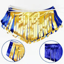 Royal Blue Gold Tassel Banner Metallic Fabric Pennant Bunting Flag for Graduation Retirement Bachelorette Birthday Engagement Wedding Bridal Shower Nautical Ahoy Achor Party Decorations Supplies by GreenHaven Gardens