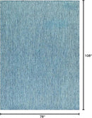 Washable Indoor Outdoor Rug Weather Resistant Carpet Modern Solid for Porch Deck Balcony Backyard Patio Rug 6x9 Aqua Blue by CozyNest Decor