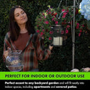 Yard Butler YT-5 Yard Tree Hanging Garden - Three Shepherd Hooks for Outdoor or Indoor Plant Hanging - Two Circular Holders for Plant Pots - Heavy Duty Anti-Tip Base and Steel Center Pole, Black, (IYT5) by GreenHaven Gardens