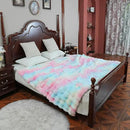 UKELER Colorful Faux Fur Throw Blanket Twin Size, Large Super Soft Fluffy Bed Blankets Throws for Bedroom, Living Room, Couch, Sofa, Office, Camping Plush Furry Blanket 60''x80'' by CozyNest Decor