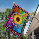 FLAGWIX Flags - Hippie Sunflower. Every Little Thing Gonna Be Alright Flag, House Flag (29.5" x 39.5") - USA House Garden Flags Premium Polyester-Decorative Outdoor Flags by GreenHaven Gardens
