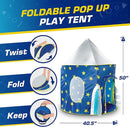 USA Toyz Rocket Ship Pop Up Kids Tent - Spaceship Rocket Indoor Playhouse Tents for Boys and Girls with Included Space Projector Toy and Storage Carry Bag by TinyTreasures Baby Boutique