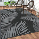 GENIMO Outdoor Rug 8' x 10' Waterproof for Patios Clearance, Reversible Outdoor Plastic Straw Camping Rug Carpet, Large Area Rugs Mats for RV, Camper, Deck, Balcony, Porch, Beach, Picnic, Black&Grey by CozyNest Decor