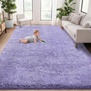 5x8 Area Rug for Living Room: Fluffy Shag Soft Washable Rugs Fuzzy Plush Indoor Carpet for Bedroom Nursery Playroom Dorm Kids Girls Boys Room (Purple, 5'x8') by TinyTreasures Baby Boutique
