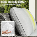 ovios 6 Pieces Patio Furniture Set with 30" Fire Pit Table, Outdoor Wicker Sofa with Ottomans, Comfy Cushions, High Back Couch Conversation Set, Grey Rattan, Grey by GreenHaven Gardens